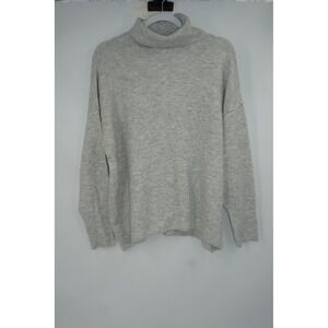 Vince Camuto Sweater Womens Medium Gray Turtleneck Pullover Soft Knit Cozy
